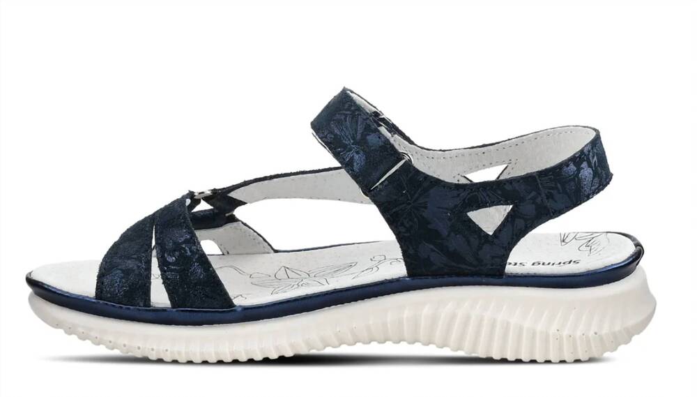 NEW SPRING STEP SHOES women's hermosa sandal in navy multi